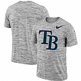 Tampa Bay Rays Nike Heathered Black Sideline Legend Velocity Travel Performance T-Shirt,baseball caps,new era cap wholesale,wholesale hats